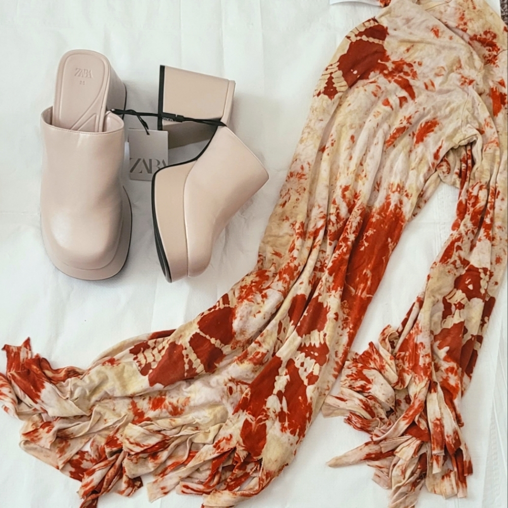 ZARA chunky platform heels